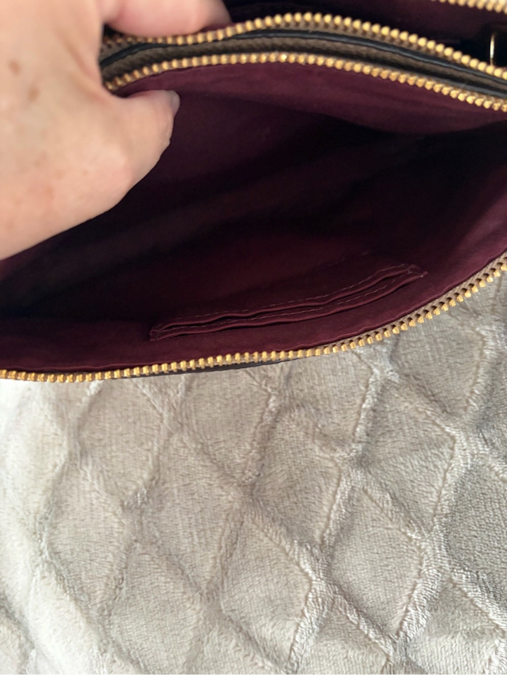 Coach Pebbled Leather Crossbody in Taupe - Picture 4 of 6